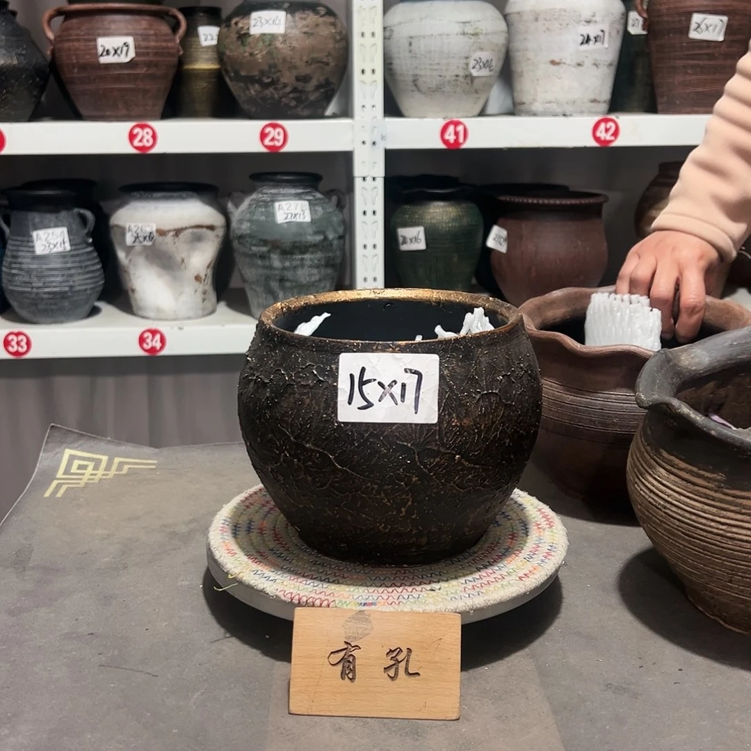 红陶68平口带孔发货