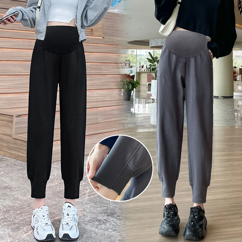 孕妇裤子秋冬季外穿阔腿裤加绒加厚冬装宽松时尚休闲孕妇装秋冬款