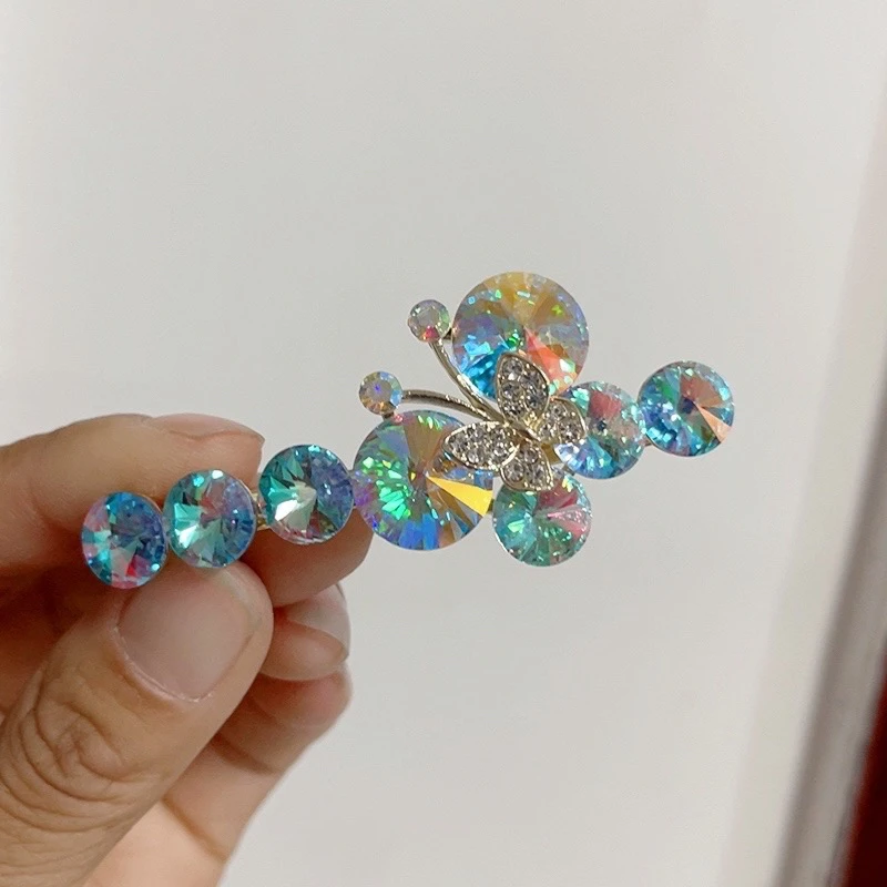 新款6公水滴气质蝴蝶两片夹刘海夹半夹061