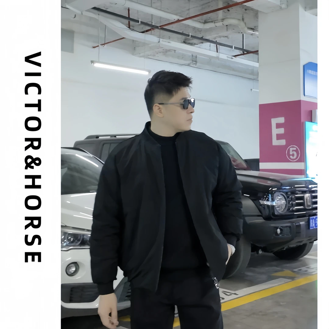 『黑武士外套』V&H冬季新款美式休闲加厚休闲保暖短款潮流棉服3046