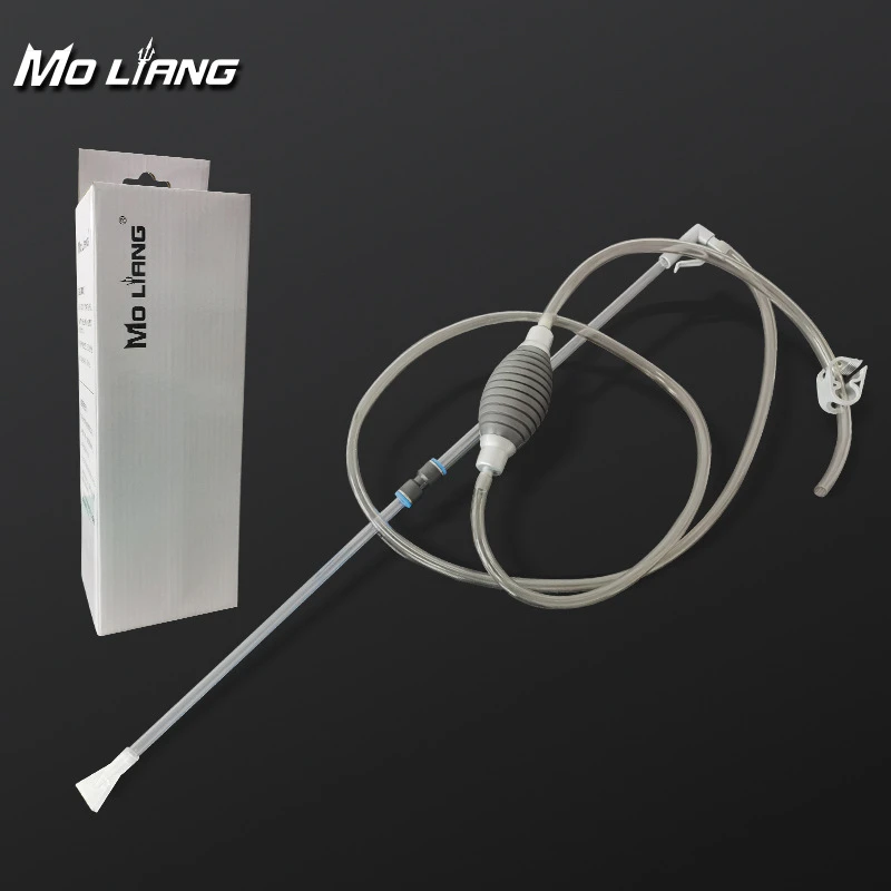 沫凉MoLiang鱼缸清洁小型手动抽水软管换水器吸便神器清洗鱼粪工