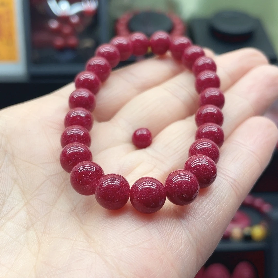 天然辰砂红晶砂卡6