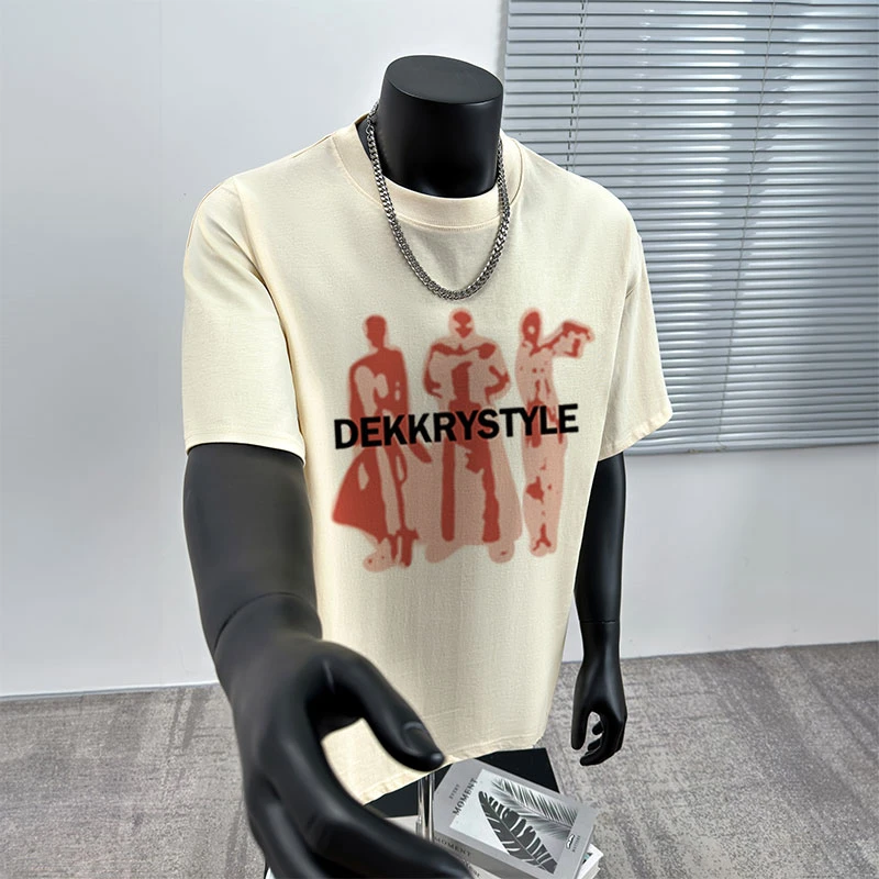 JTRT潮牌美式复古高街风印花夏季纯棉短袖T恤男女百搭潮流ins上衣