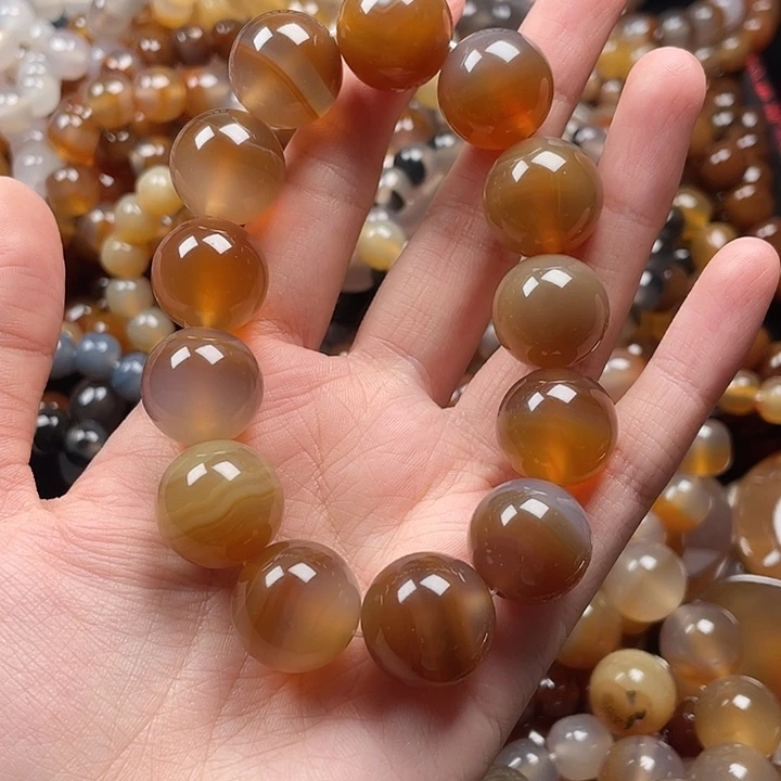 薰***风玛瑙/玉髓散珠天然