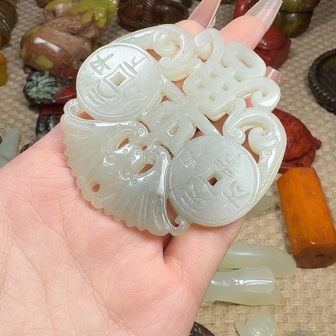 白玉菩提吊坠挂件