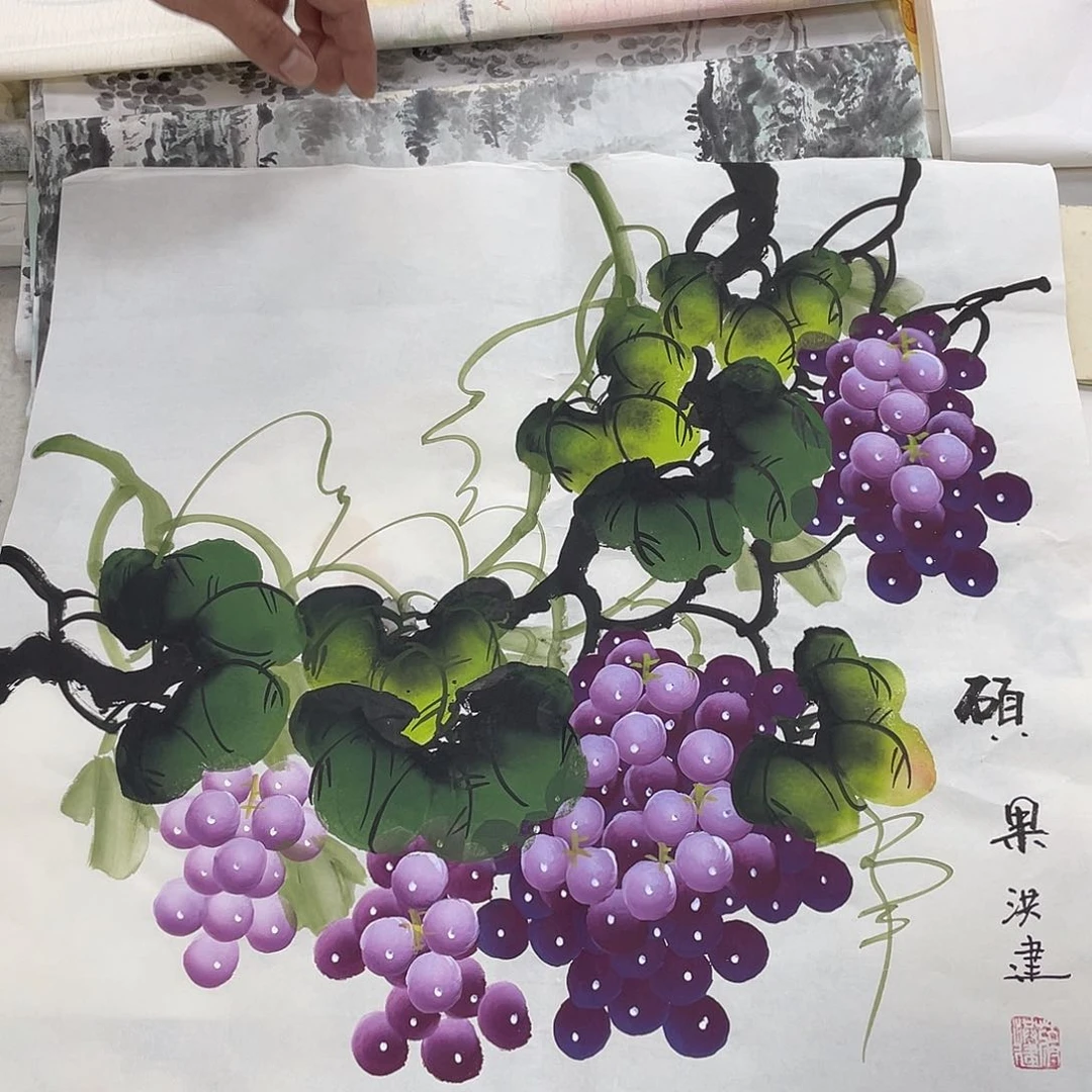 国画纯手绘字画宣纸