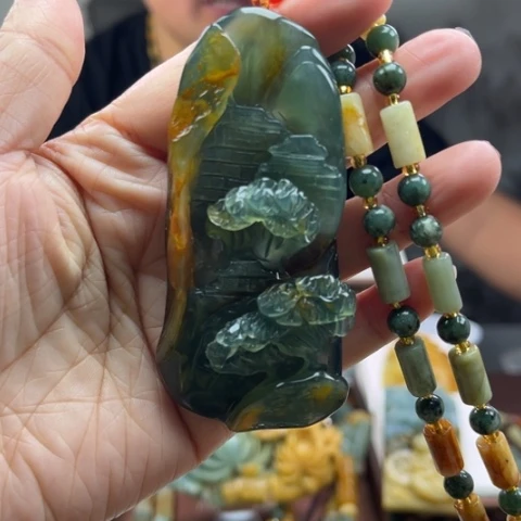 岫玉挂件未镶嵌挂件