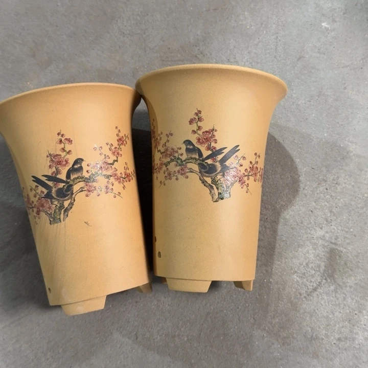 紫砂紫砂花盆破损补发高度22口径17俩只