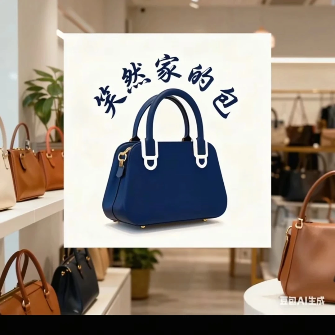 复古丹宁斜纹蓝染拼色条纹通勤风单肩斜挎女士手提包