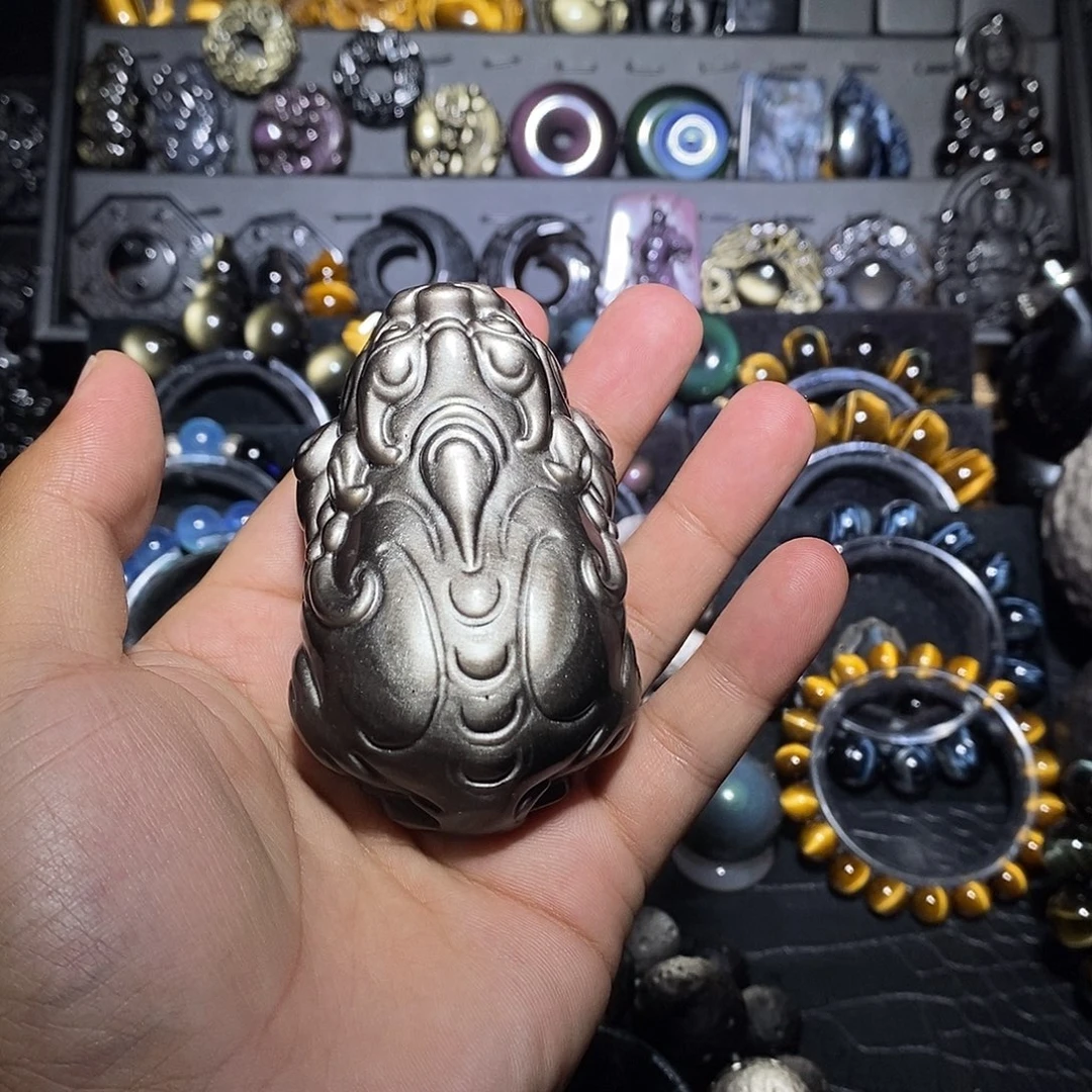 落***.黑曜岩未镶嵌手链