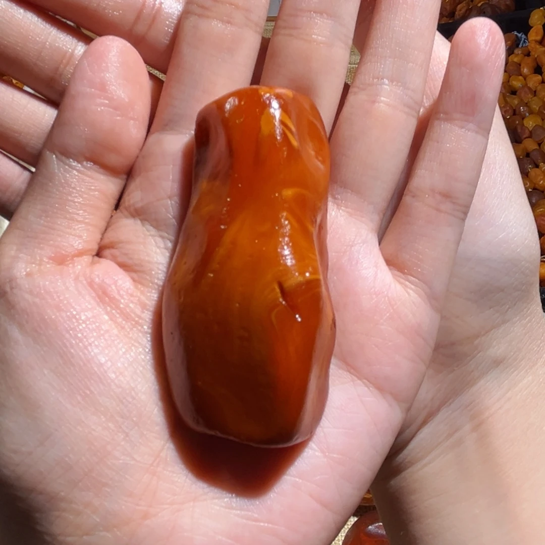 琥珀颈饰未镶嵌蜜蜡全皮手把（打孔不退换）