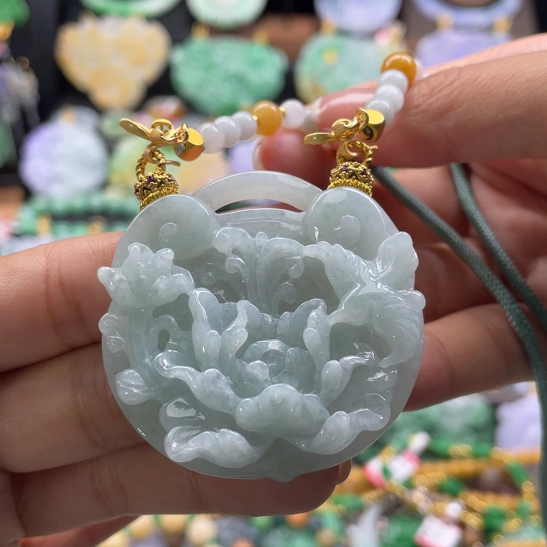翡翠未镶嵌颈饰代编织