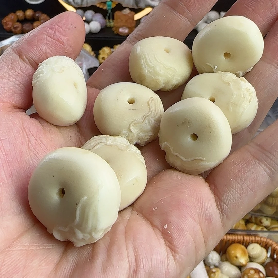 菩提根/象牙果吊坠瑕疵雕刻平安扣3颗