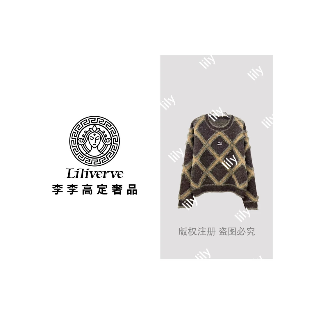 【李李lily】时尚立领秋季毛针织衫冬季圆领加厚女装 90521