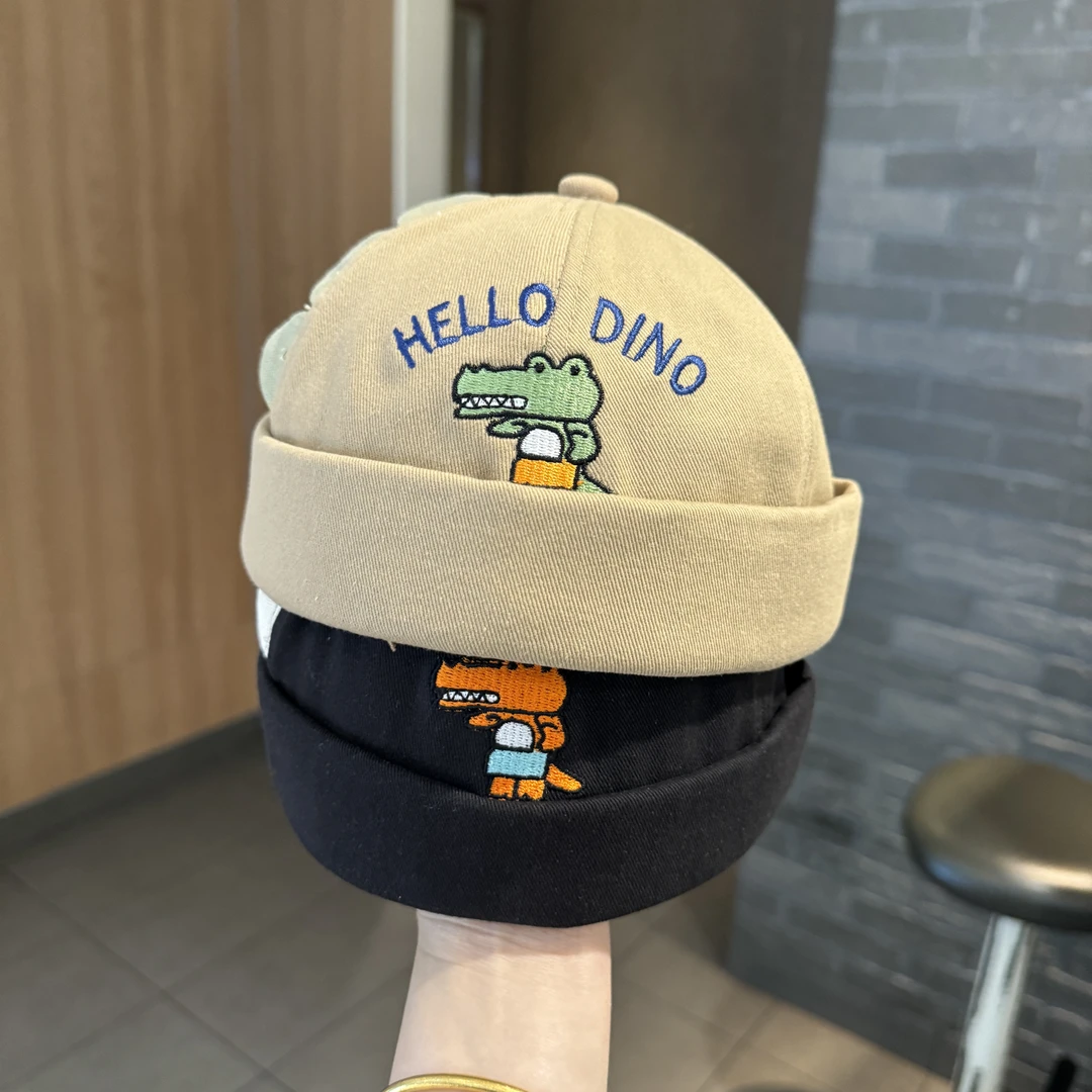 婴儿帽子春秋款地主帽户外防风小月龄宝宝卡通超萌可爱男童瓜皮帽