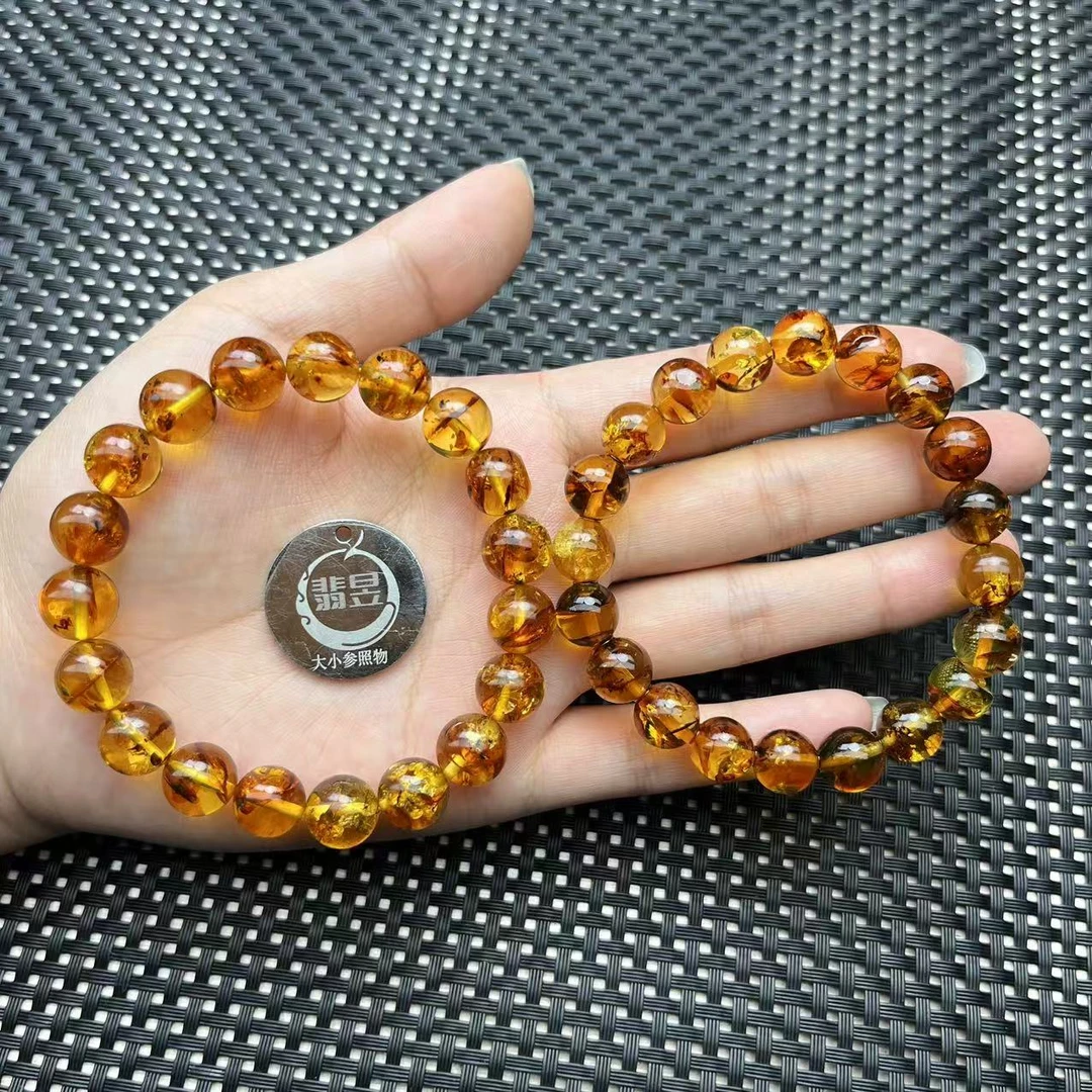 翡昱-N5-31597-729-琥珀手串/约10+/约18颗/-多样性发其一C