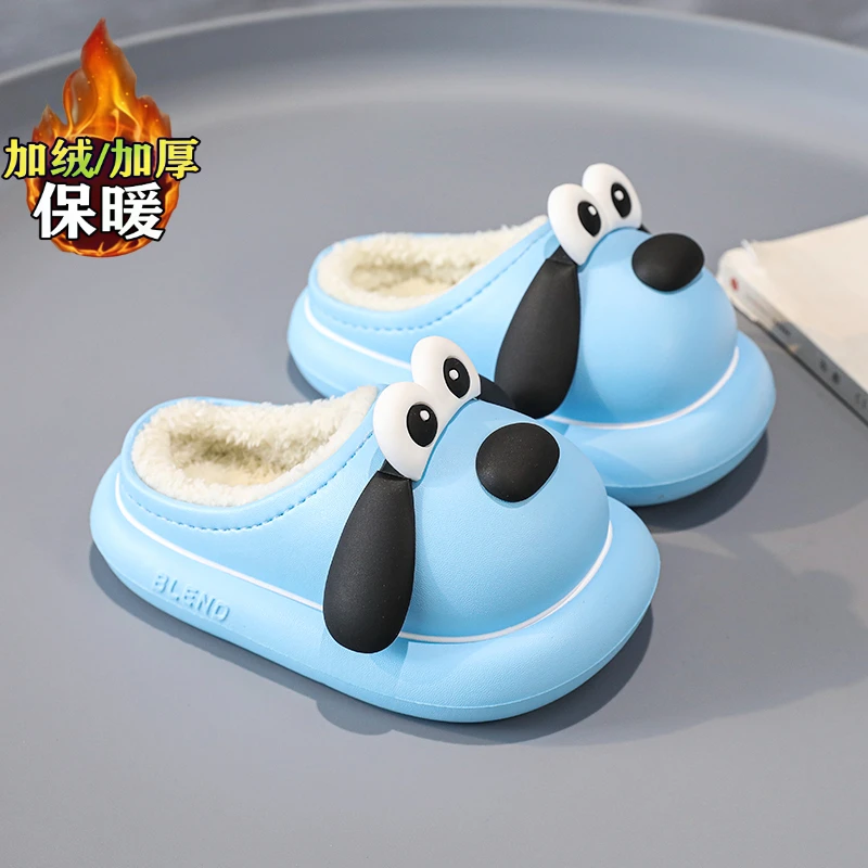 断码冬季儿童棉拖鞋女童防水卡通包跟防滑室内宝宝居家可清