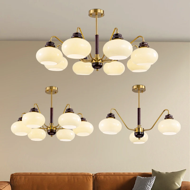 法式中古客厅吊灯卧室复古风中古风现代简约餐厅吊灯卧室灯美式灯