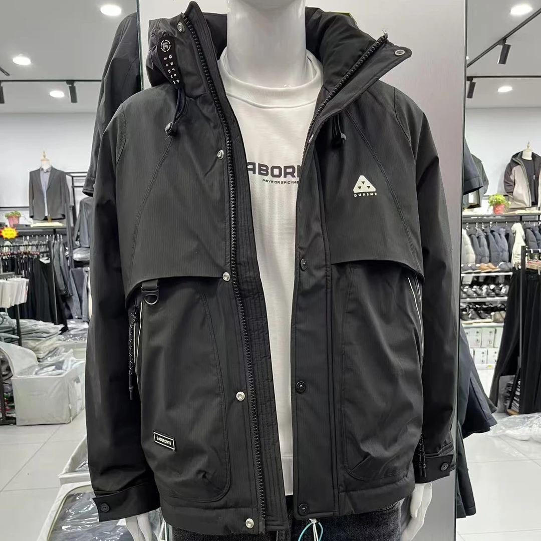 男士冬季加厚连帽休闲潮流工装保暖羽绒服307