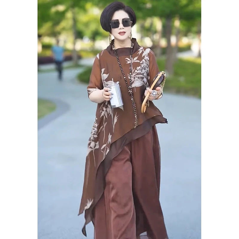 欧洲站2025夏季时尚新款设计感小众百搭显瘦不规则立领上衣女