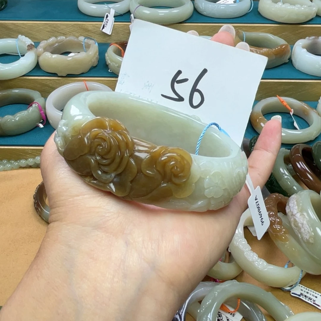 未镶嵌手镯和田玉圈口62+