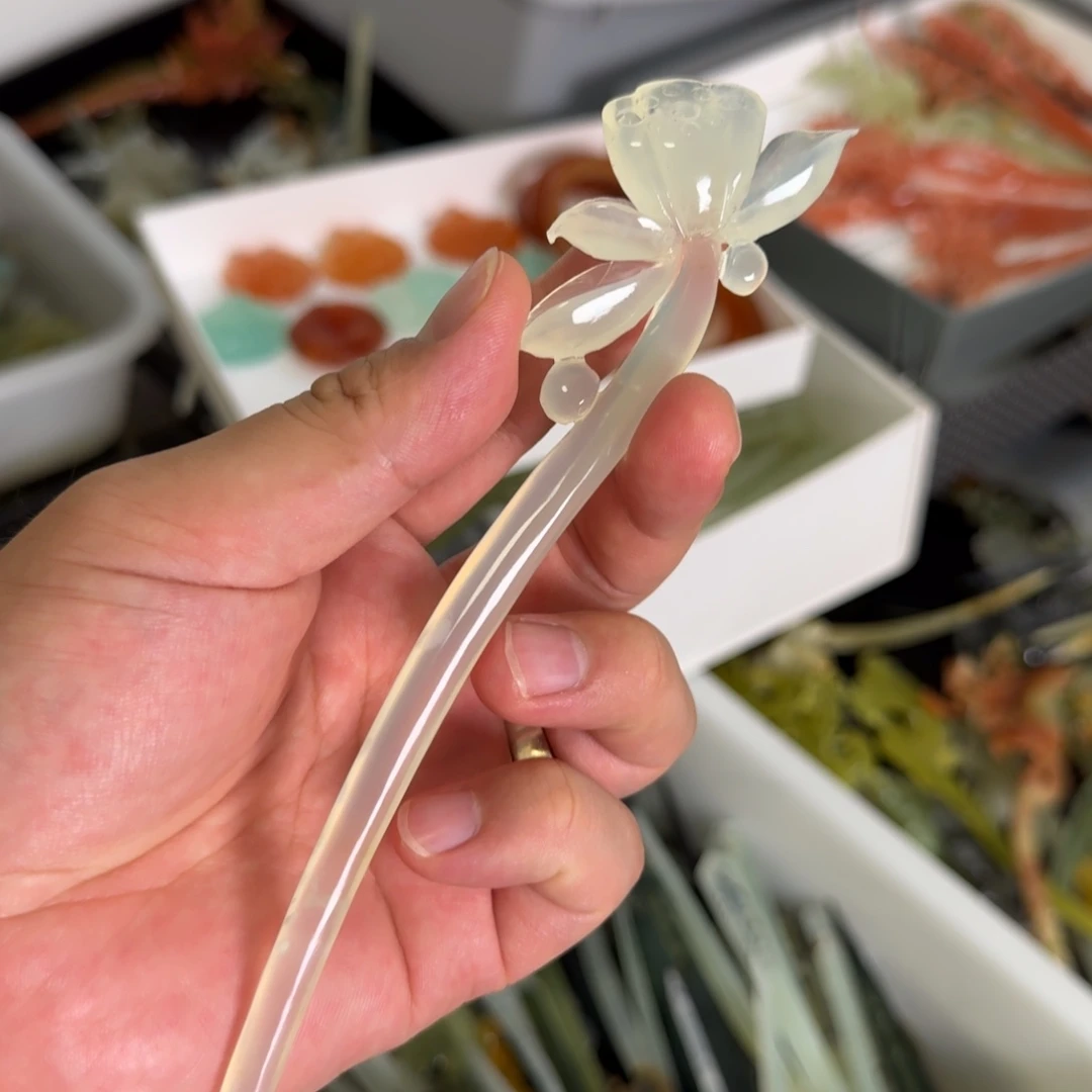 未镶嵌蛇纹石玉发饰