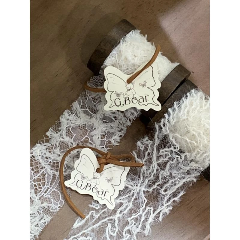 灰色小熊【月纱】【茸茸】【黑珍珠】美甲蕾丝仙气氛围感新新品蕾丝