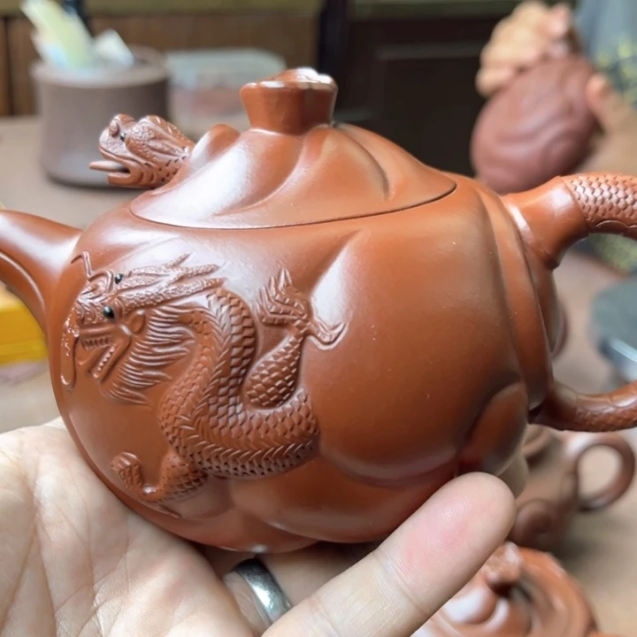 茶壶紫砂用****安鱼化龙朱泥