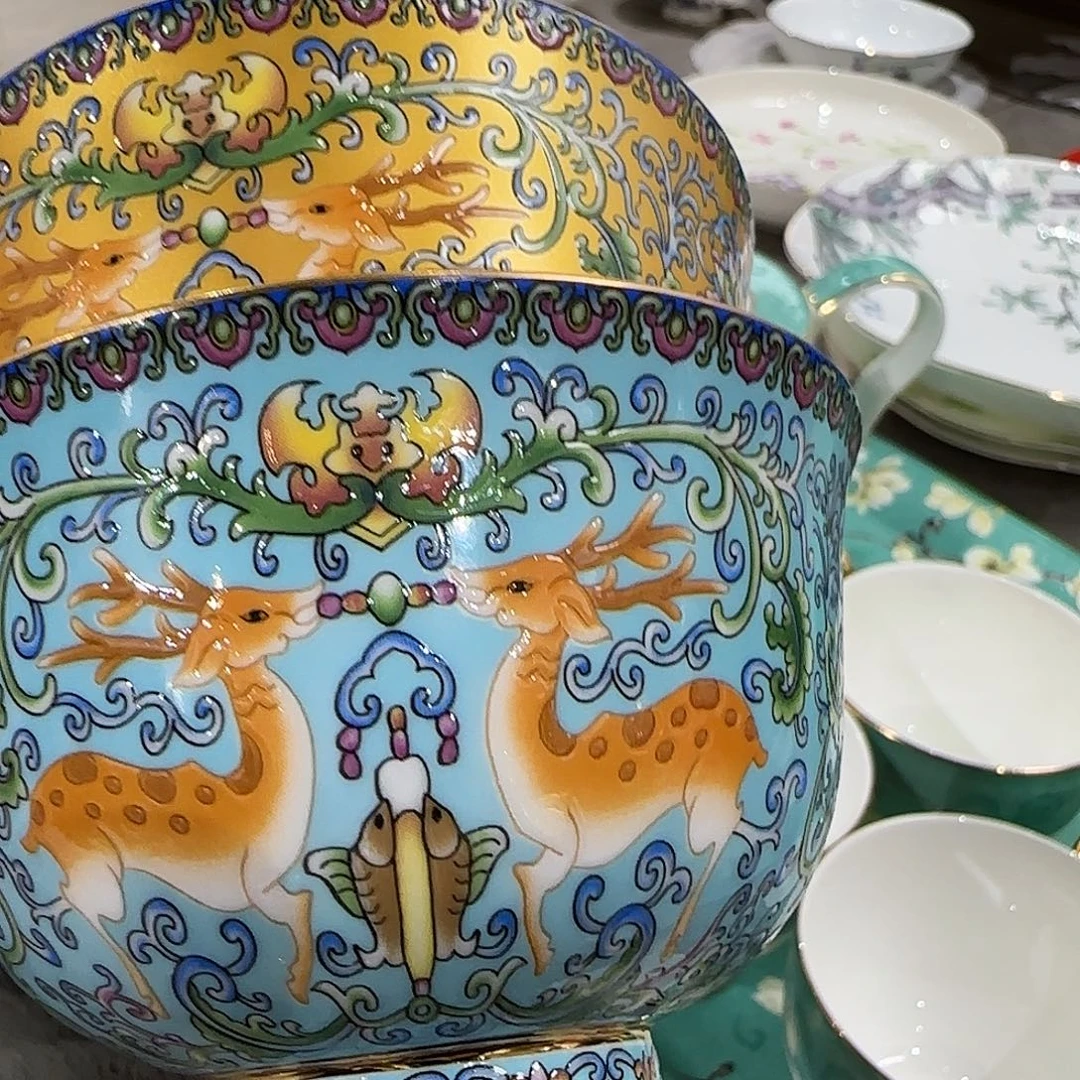 *****骨瓷珐琅彩工艺制作