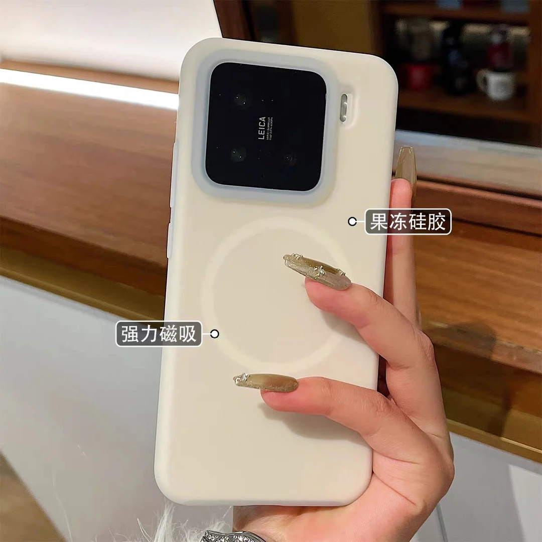 适用小米15spro果冻手机壳15pro液态硅胶全包14/13磁吸保护防摔壳