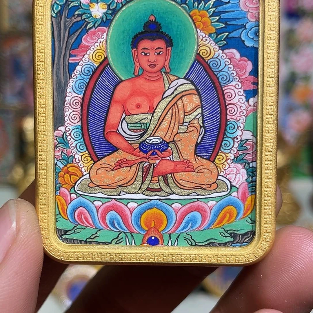 吊坠青海热贡纯手绘阿米