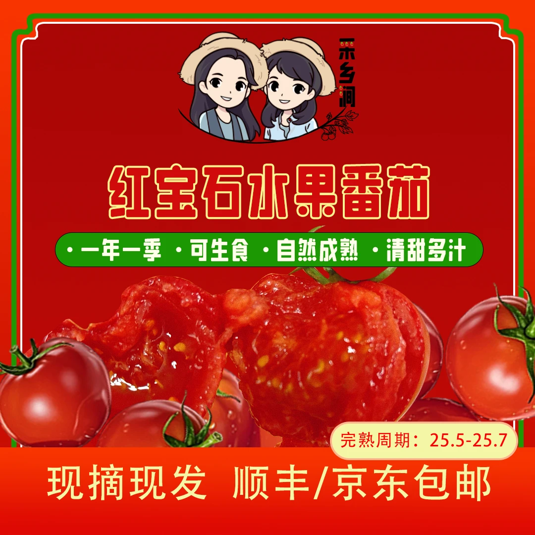 【红宝石水果番茄3斤装】新鲜生吃蔬菜番茄自然现摘西红柿沙瓢水果