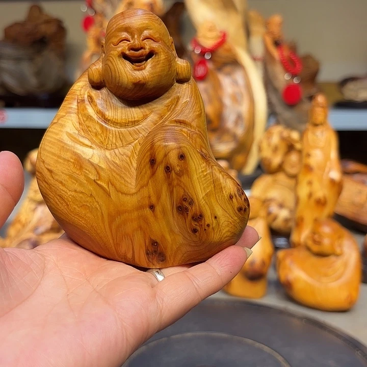 柏木太行崖柏弥勒佛留疤