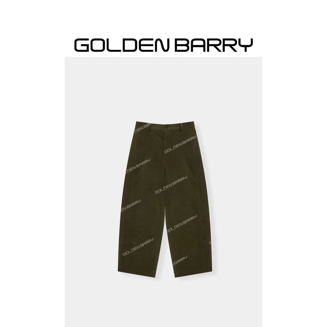GOLDENBARRY|522013“绒间漫游”条绒分割镰刀裤