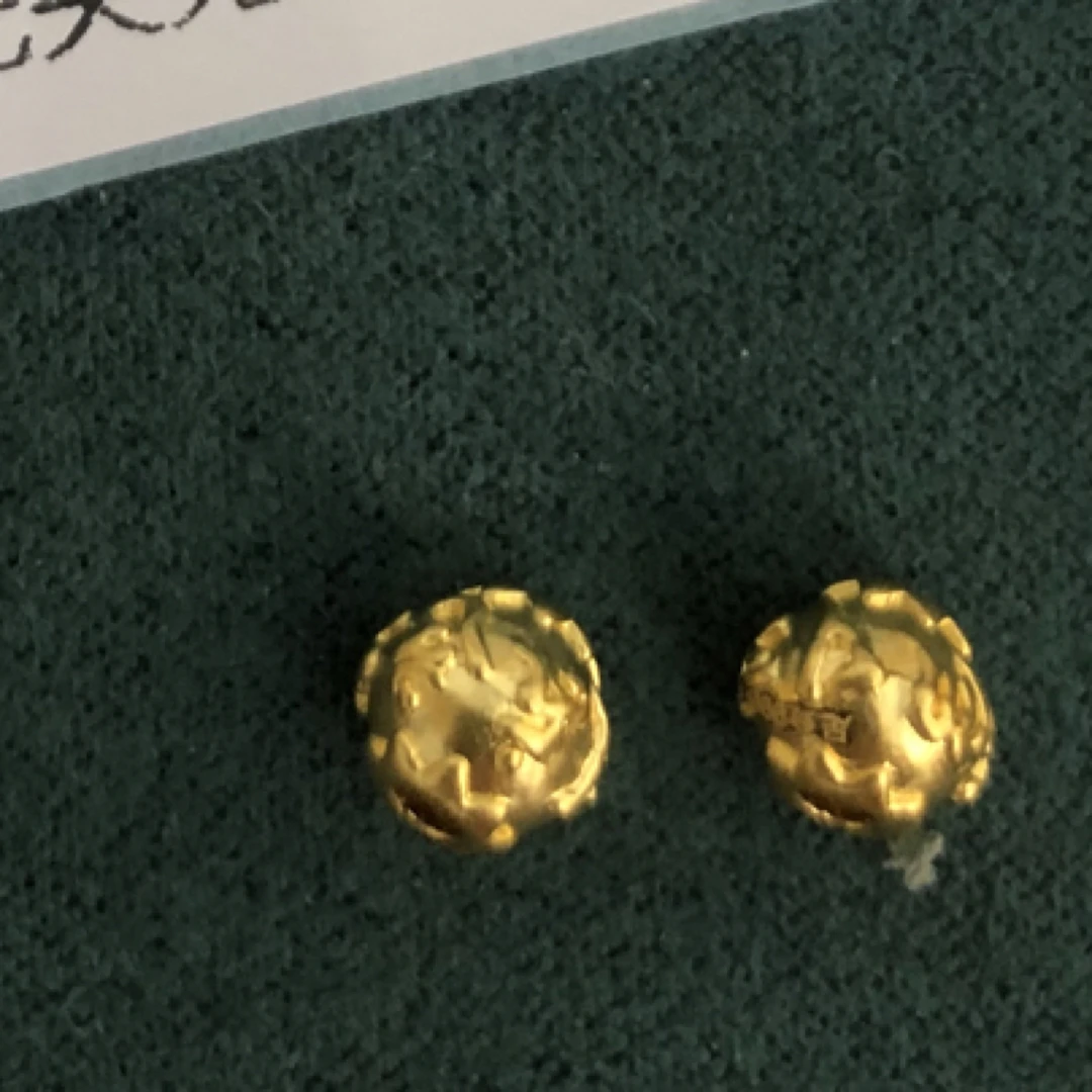 J1019足金999一对卡6六字真言套件 黄金配件