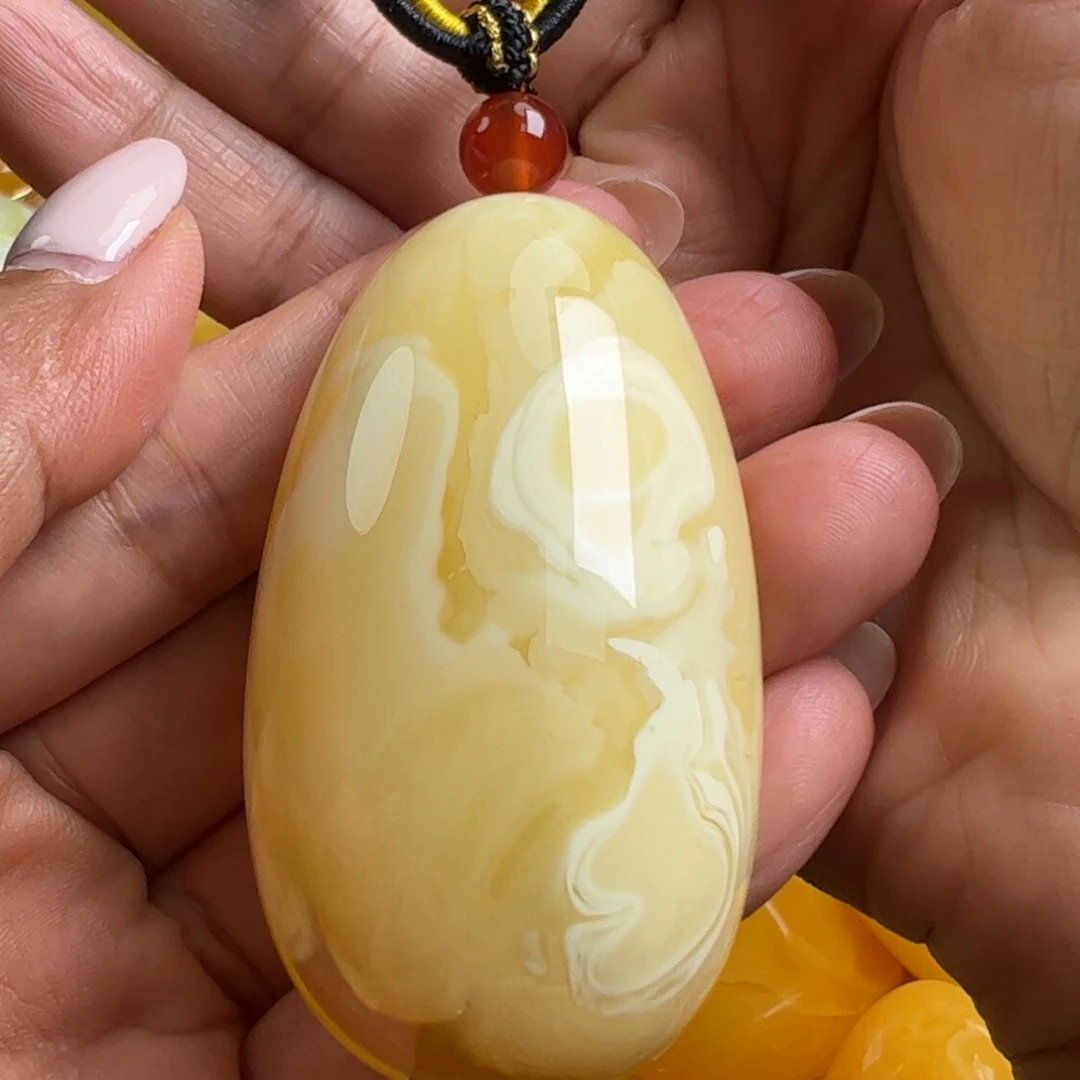 蜜蜡未镶嵌毛衣链无烤色无优化无补胶无煮蜜无辐照