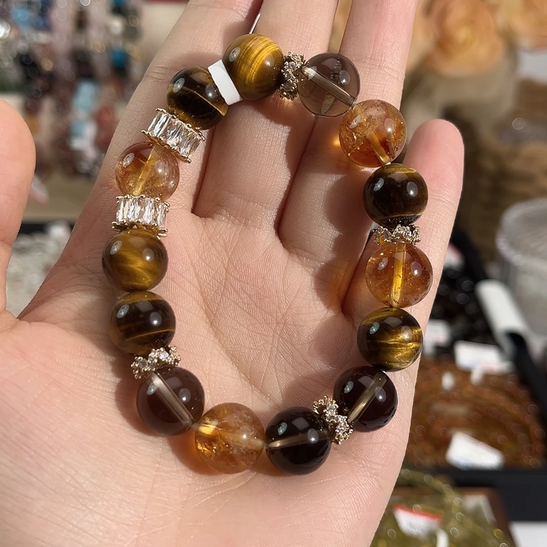 18K金镶嵌手链水晶金霸大综合