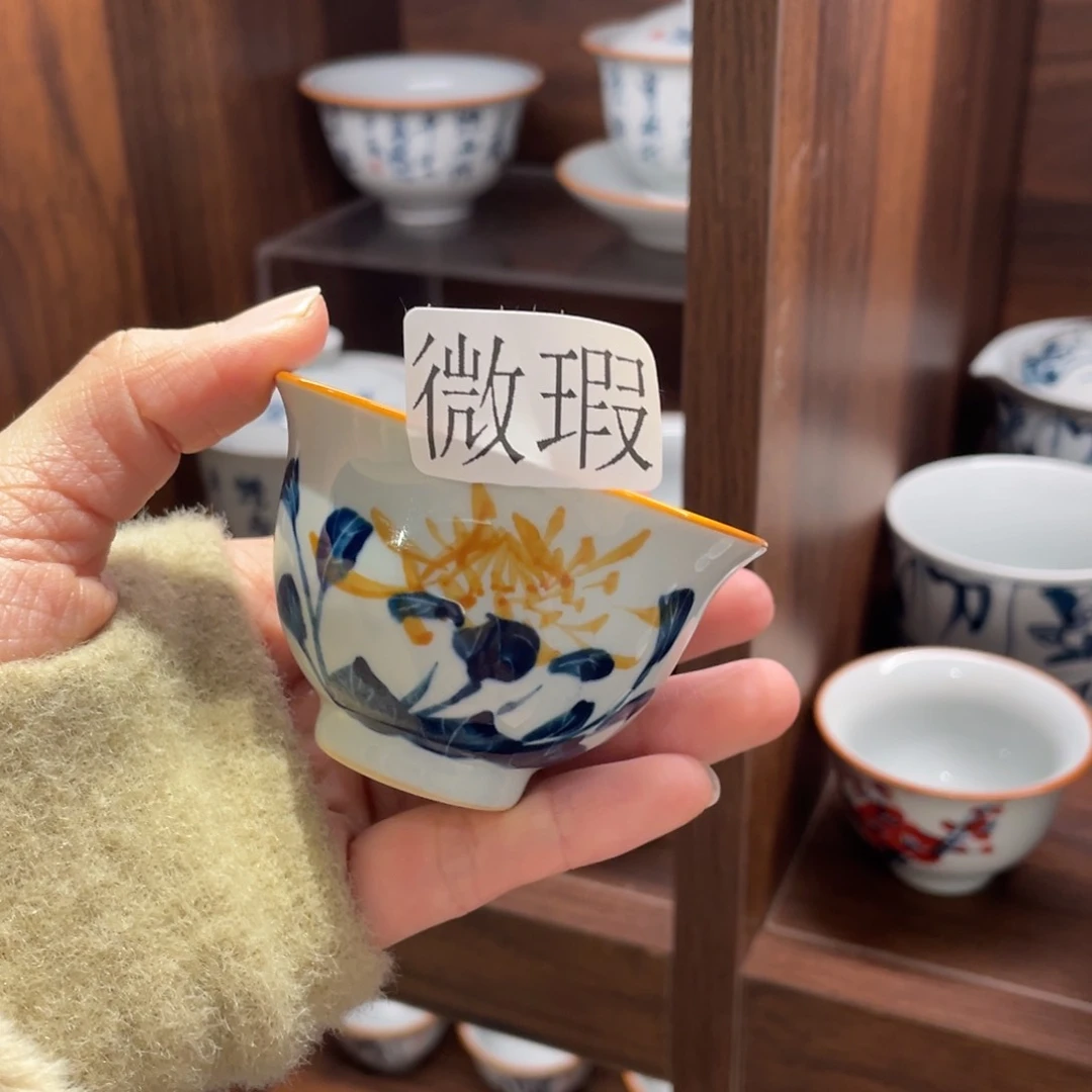 有瑕釉下彩纯手绘