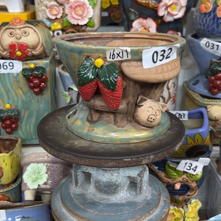 紫砂花盆粗陶材质多肉花盆