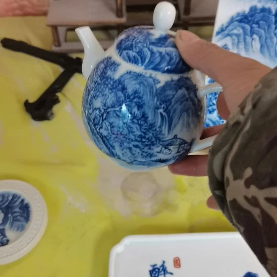 禅***景德镇釉下彩手绘釉下彩