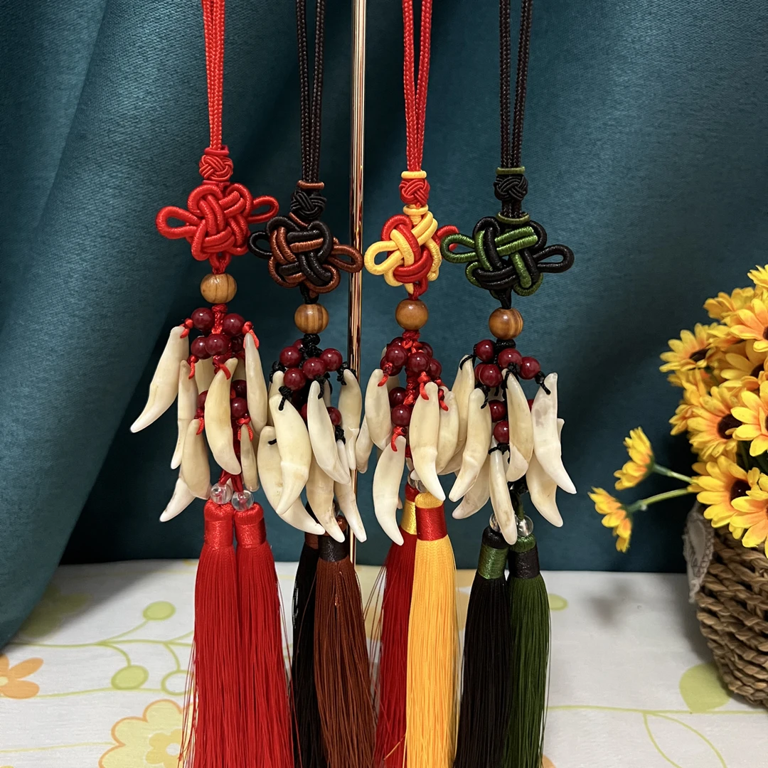 黑狗牙桃木婴儿装饰邪适合挂在房婴儿床车挂件走夜路