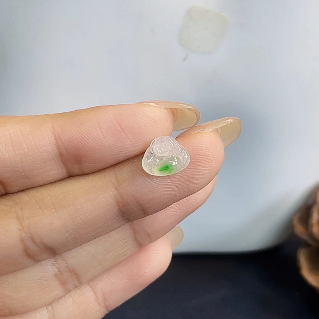 裸石翡翠XG004冰飘绿佛公11