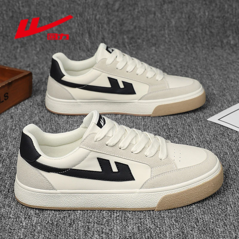 回力帆布鞋男款2025春秋新款透气板鞋男士百搭潮鞋低帮学生休闲鞋