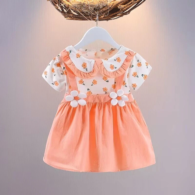 婴儿连衣裙夏季2025新款洋气女童公主裙碎花一岁女宝宝夏装裙子潮