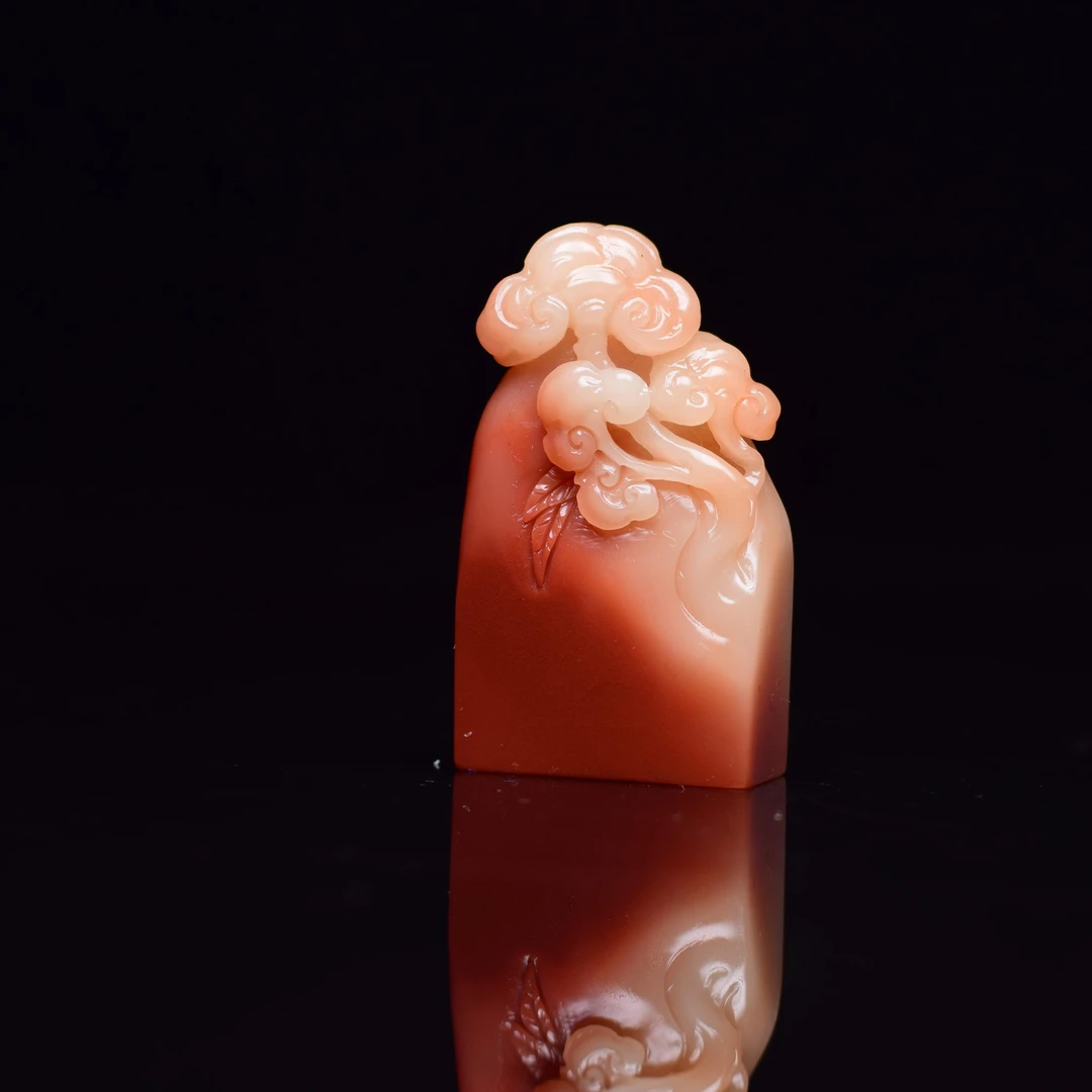 寿山石芙蓉灵芝钮印章15