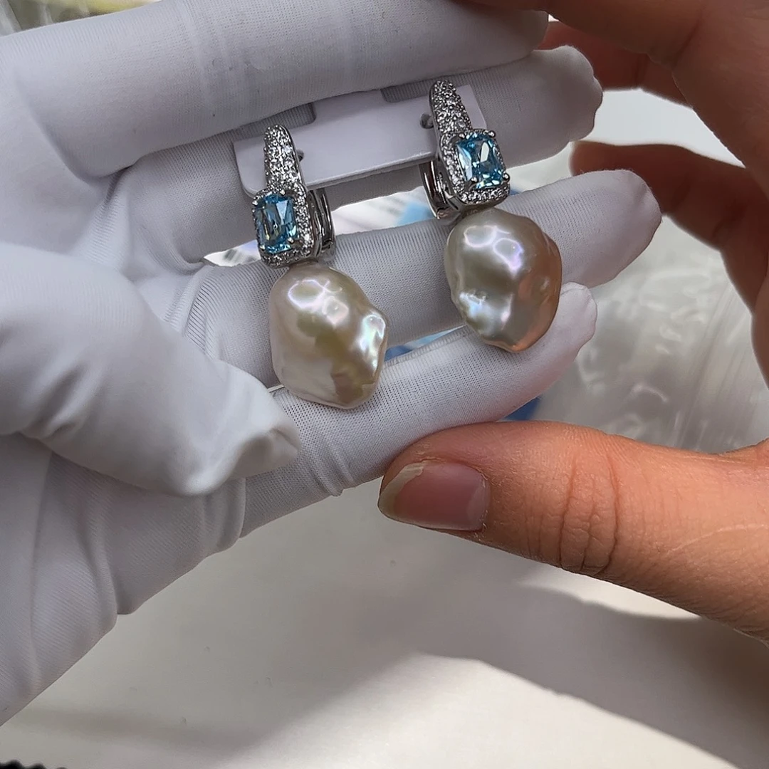 耳饰淡水珍珠合金