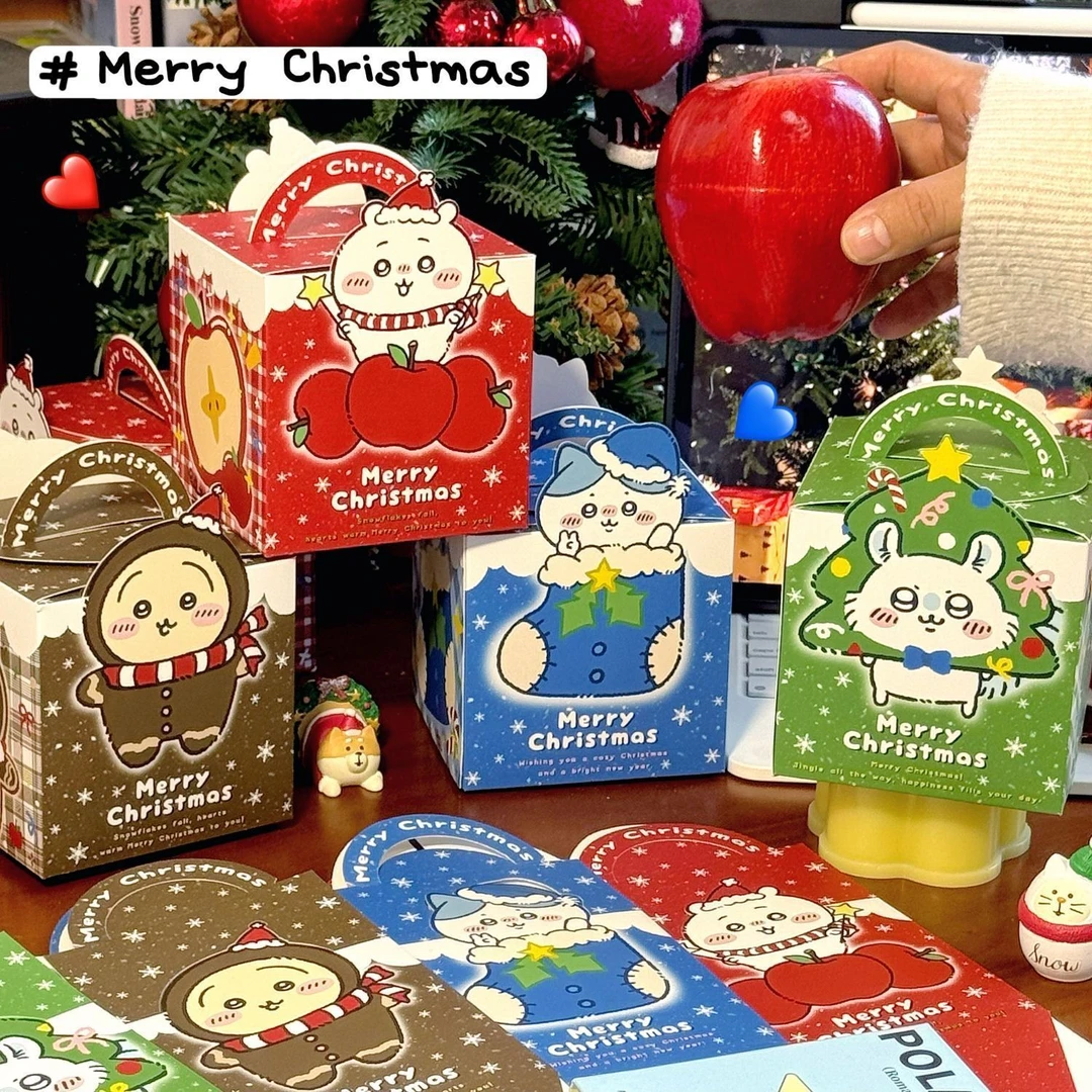 2026新款圣诞节苹果包装盒可爱卡通平安果礼盒平安夜糖果盒OYY