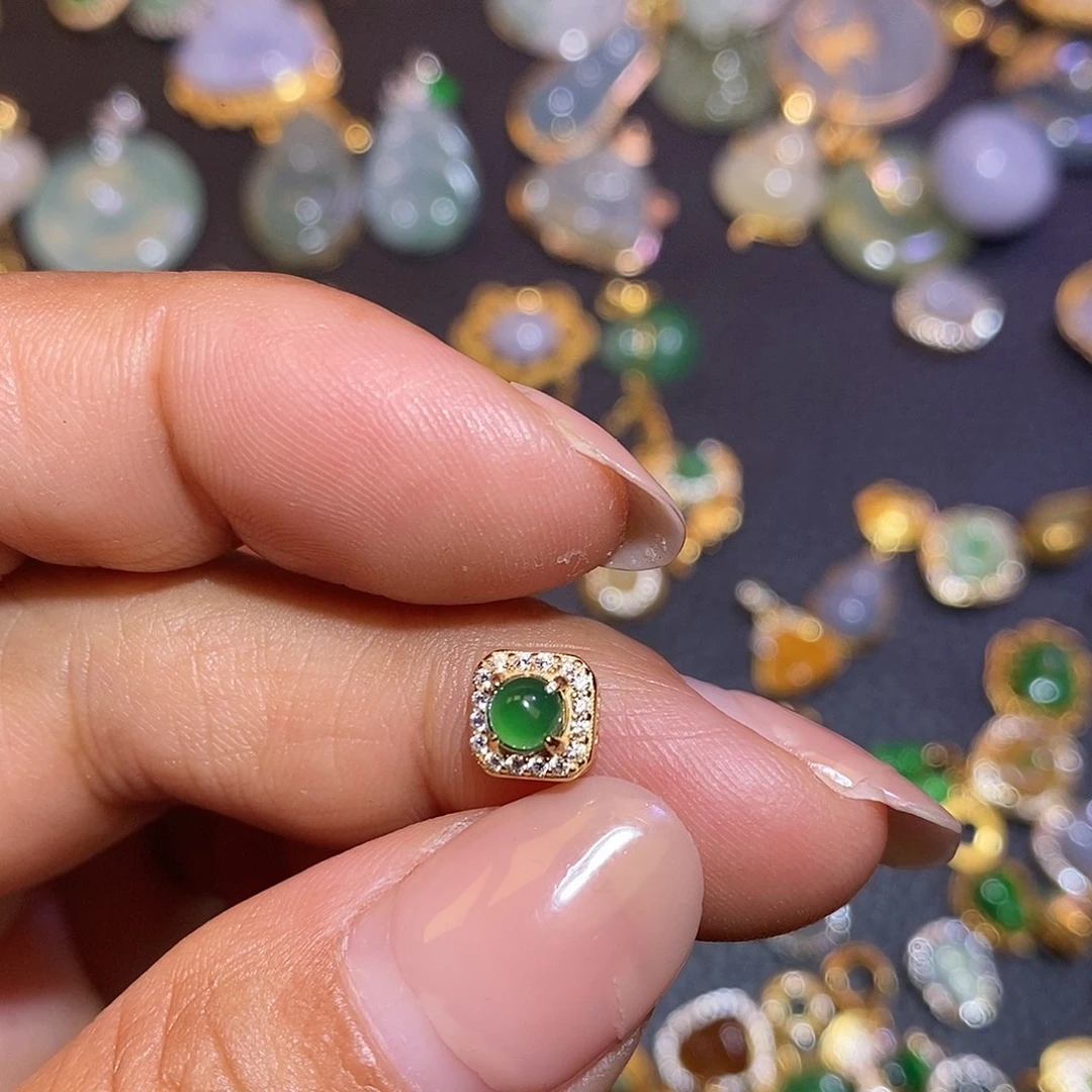 翡翠银S925镶嵌项链