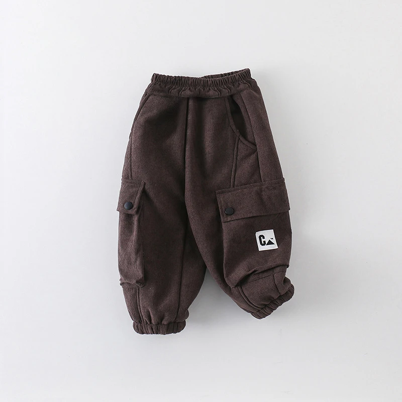 【现货捡漏】儿童加绒休闲裤2024新款百搭洋气时髦保暖休闲裤