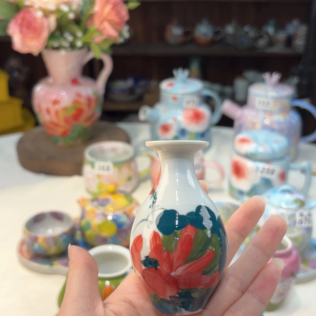 景德镇手绘高温釉下彩陶瓷茶具